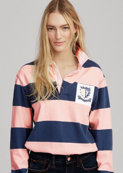 Dámské Košile Ralph Lauren Pink Pony Jersey Rugby - 09642-DWNH